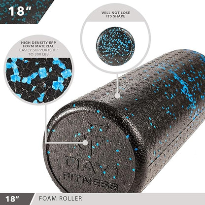 High-Density Round Foam Rollers - 4 Size and 8 Color Options - Massage Rollers for Stretching, Deep Tissue and Myofascial Release