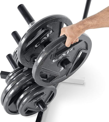 CAP Barbell Olympic Plate Tree Storage Rack, Multiple Colors