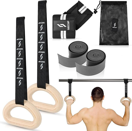 Pull Up Handles – Pull Up Grips Set with Wrist Wraps, Non-Slip Rubber Rolls & Carry Bag – Neutral Grip Pull Up Handles – Handle Grips Attachment for Barbell & Bar – Suitable for Home & Gym Use