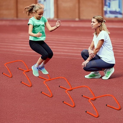 Speed and Agility Training Equipment: 5 Adjustable Agility Hurdles. 20ft Agility Ladder, Soccer Training Equipment Set for Kids Youth Adults