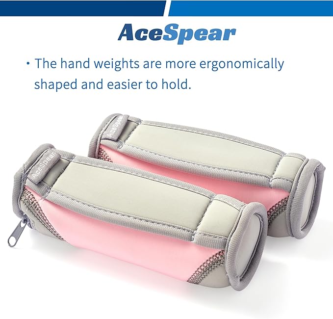 AceSpear Hand Weights for Women Men 1lb 2lbs 3lbs 4lbs Soft Dumbbells of 2, Detachable Walking Weight for Aerobics, Jogging, Running