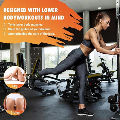 Ankle Strap for Cable Machine Women, Adjustable Gym Cable Ankle Straps for Kickbacks, Glute Workouts, Leg Extensions, Curls, Booty Hip Abductors, Ankle Cuff for Cable Machine Accessories