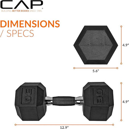 CAP Barbell Coated Hex Dumbbell Weight