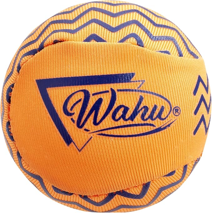 Wahu Super Grip 100% Waterproof Skimball Pool Toy, Water Skipping Ball for Pool and Beach, Skips Over 150' on Water, Orange