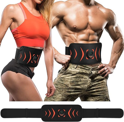 ABS Stimulator, Abdominal Toning Belt Portable Muscle Toner Waist Trainer Fitness Trimmer Workout Equipment for Home