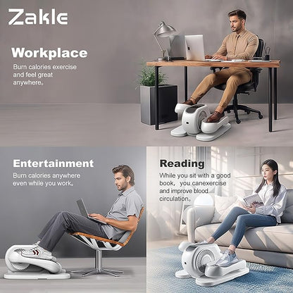 Zakle Under Desk Elliptical Machine 12 Adjustable