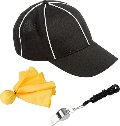 Murray Sporting Goods Referee Shirt Bundle Kit - Referee Accessories Bundle Hat, Flag & Whistle