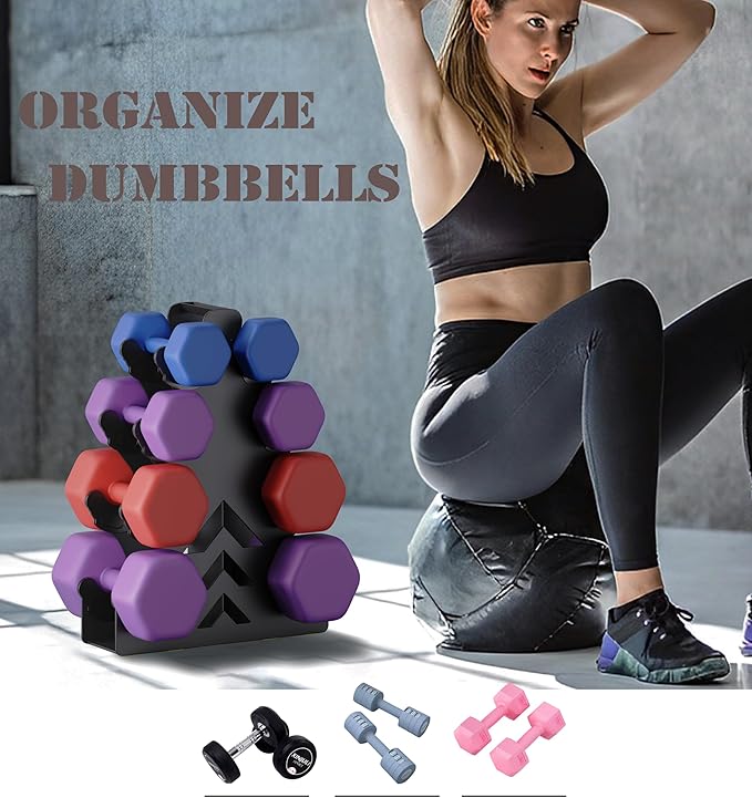 Small Dumbbell Rack Heavy Duty Dumbbell Stand Weight Stand for Dumbbells, Strength Training Dumbbell Racks Dumbbell Storage Rack, Rack Only