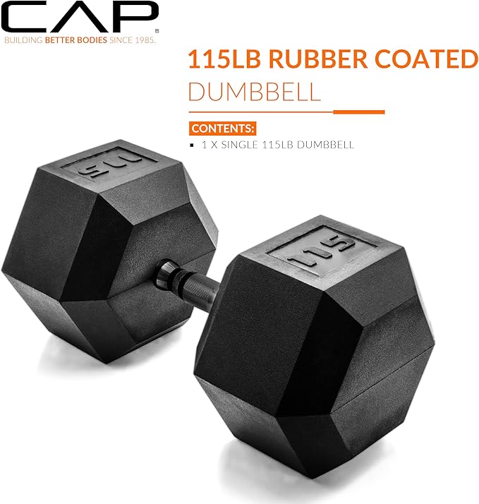 CAP Barbell Coated Hex Dumbbell Weight