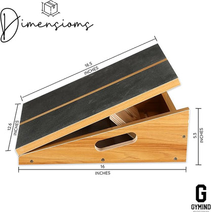 Professional Slant Board for Squats | Adjustable Incline Board and Stretch Squat Wedge Board - Calf Stretcher & Stretching Board - Slant Boards for Calf,Ankle and Foot Stretching