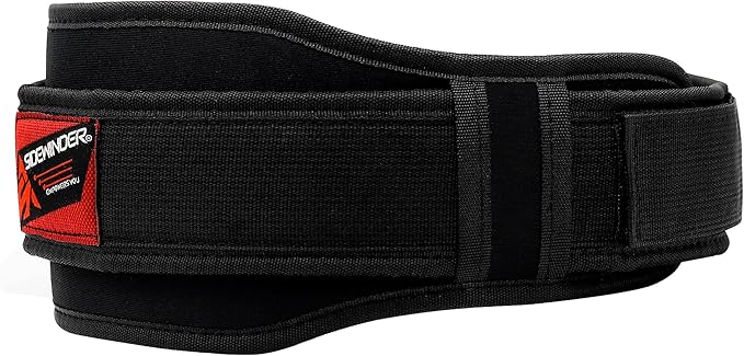 SideWinder Weight Lifting Belt for Serious Crossfit, Powerlifting Gym Training Fitness Workout Deadlifts Double Padded Back Support