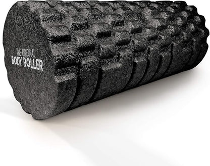 High Density Foam Roller Massager for Deep Tissue Massage of The Back and Leg Muscles - Self Myofascial Release of Painful Trigger Point Muscle Adhesions