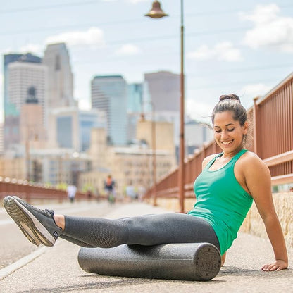 OPTP AXIS Firm Foam Roller, High Density Foam Roller for Physical Therapy, Yoga, Pilates, Fitness Exercise and Sports Training (Black, 36" X 6" Round)