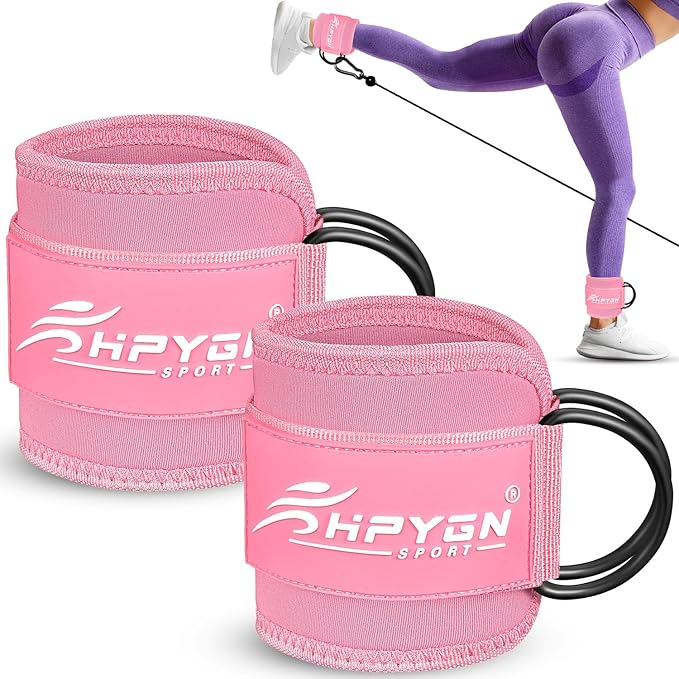 Ankle Straps for Cable Machines Women, Glute Workout Equipment for Home&Gym, Cable Machine Attachment, Work Out Equipment for Kickbacks, Leg Extensions, Hip Abductors, Cable Kick Back Ankle Straps