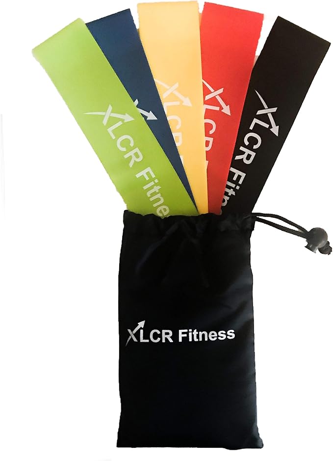 Resistance Loop Exercise Bands - Set of 5 - Yoga, Home Fitness, Stretching, Strength Training, Physical Therapy, Workout Bands, Pilates Flexbands