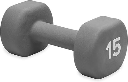 Dumbbell Hand Weight (Sold in Singles) - Neoprene Coated Exercise & Fitness Dumbbell for Home Gym Equipment Workouts Strength Training Free Weights for Women, Men