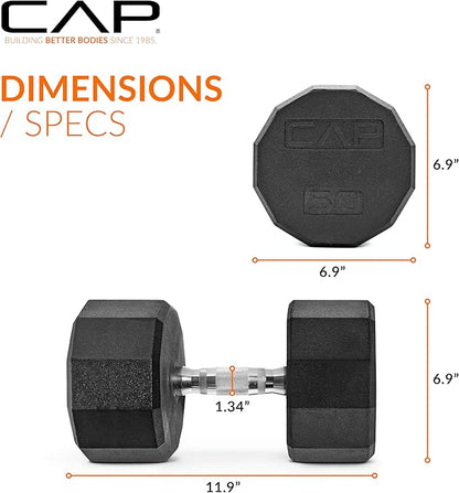 CAP Barbell Coated Hex Dumbbell Weight