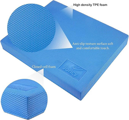 Balance Pad, Non-Slip Foam Exercise Mat & Ankles Knee Pad Cushion Thick for Gym Workout, Fitness Exercise, Physical Therapy, Core Balance and Strength Stability Training, 15.7 x 13 x 2 Inch