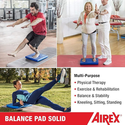 AIREX Balance Pad – Stability Trainer for Balance, Stretching, Physical Therapy, Exercise, Mobility, Rehabilitation and Core Training Non-Slip Closed Cell Foam Premium Balance Pad