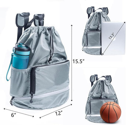 Swim Bag Beach Backpack Sports Drawstring Backpack - Gym Bag - Kids Swim Backpack Mens Beach Bag, Workout Bag