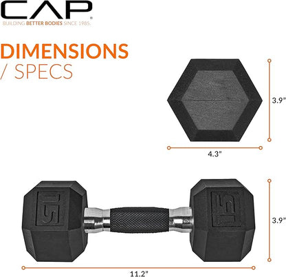 CAP Barbell Coated Dumbbell Set | 50lbs, 100lbs, 150lbs | Multiple Options