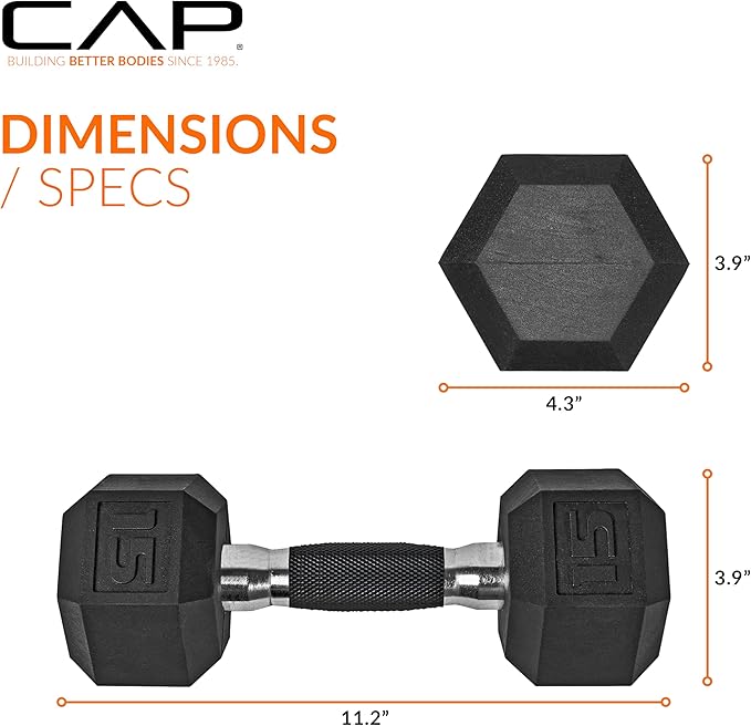 CAP Barbell Coated Dumbbell Weight Pairs | Multiple Options