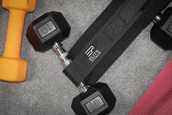 Elite Physiques Hip Thrust Belt Easy to Use with Dumbbells, Kettlebells, or Plates, Slip-Resistant Padding that Protects Your Hips for the Gym, Home Workouts, or On the Go