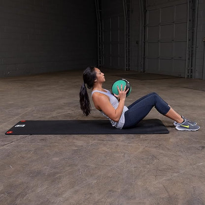 Body-Solid Rubber Medicine Ball - Superior Grip, Textured Surface, Adjustable Air Pressure Fitness Balls - Ideal for Cardio and Core Exercise in Home & Gym Workouts