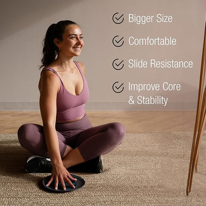 Gliding Discs for Working Out - Exercise Sliders for Carpet & Hardwood Floors 1 Pair, Authentic Workout Sliders Disc for Full Body Resistance Workout, Includes 4 Streaming Video Workouts