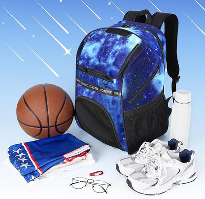 YOREPEK Basketball Bag, Large Basketball Backpack with Shoe Compartment and Ball Holder for daughter son, Water Resistant Soccer Bag for Sport Training Equipment Fits Volleyball Football Gym