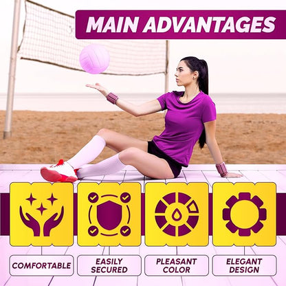 2Ct Ankle Weights for Women - Waterproof Ankle Weights 2 Lbs Water Ankle Weights for Pool Exercise Ankle Weights Pilates Weights Weighted Bangles - Bangle Weights for Women Pink Ankle Weights for Pool