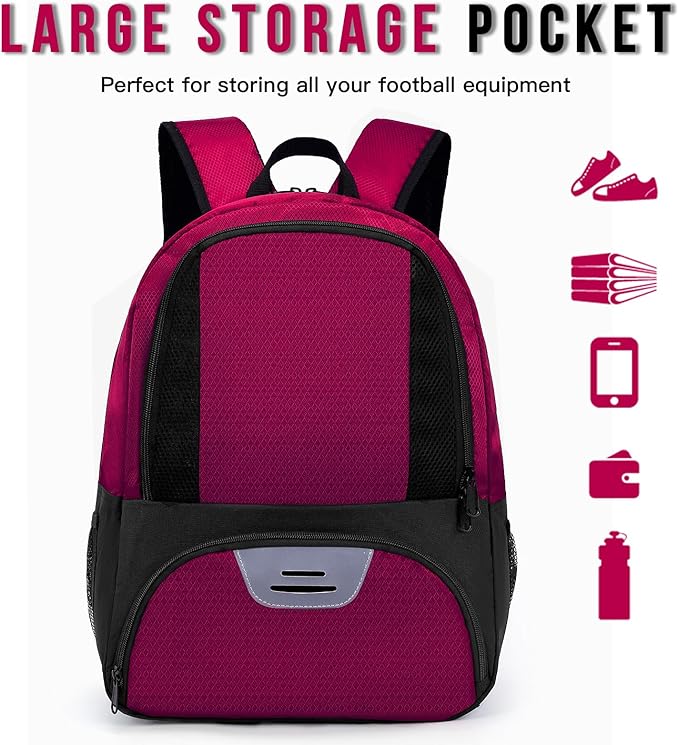 Soccer Bag&Soccer Backpack&Backpack for Football Volleyball Basketball,Sport Equipment Bags with Shoe compartment. (Purple)