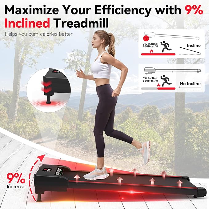 Walking Pad, Treadmill for Home,Under Desk Treadmill Portable with Remote Control