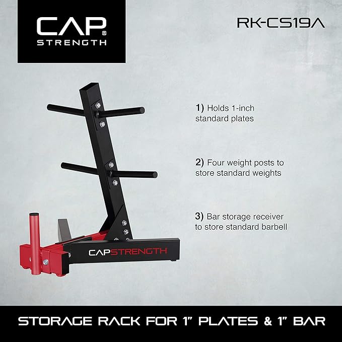 CAP Barbell Weight Plate Rack for 1-Inch Weight Plates