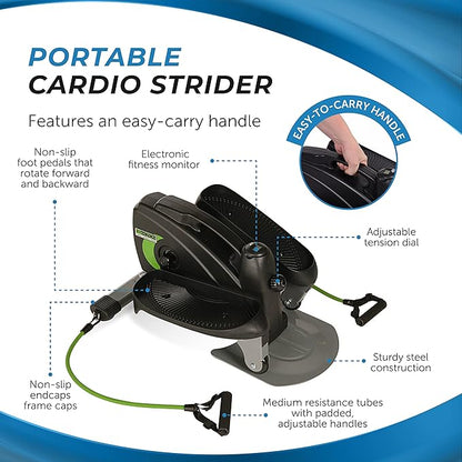 Stamina Inmotion Compact Strider Foot Exercise Machine - Under Desk Elliptical - Standing or Seated Elliptical Fitness Equipment