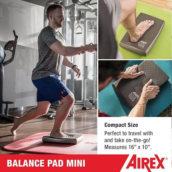 AIREX Balance Pad – Stability Trainer for Balance, Stretching, Physical Therapy, Exercise, Mobility, Rehabilitation and Core Training Non-Slip Closed Cell Foam Premium Balance Pad