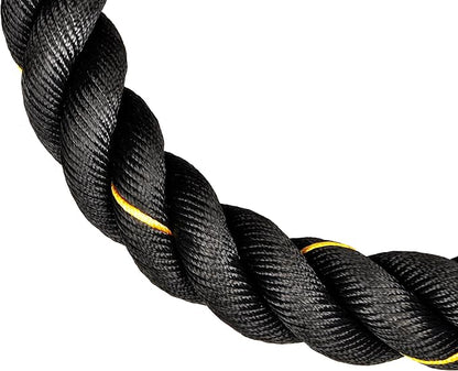 Battle Rope 1.5Inch 2 Inch Diameter Poly Dacron 30 FT, 40 FT, 50 FT Length, Heavy Ropes for Home Gym and Workout