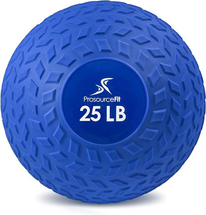 ProsourceFit Slam Medicine Balls 5, 10, 15, 20, 25, 30, 50lbs Smooth and Tread Textured Grip Dead Weight Balls for Strength and Conditioning Exercises, Cardio and Core Workouts