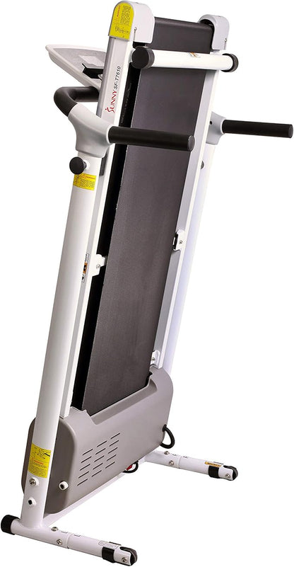 Sunny Health & Fitness Smart Foldable Exercise Running Walking Treadmill, Easy Assembly, LCD Performance Monitor, Device Holder, Optional SunnyFit® App Enhanced Connectivity