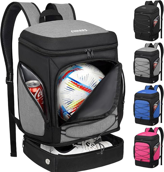 Soccer Backpack,Soccer Bag with Ball Holder, Includes Separate Cleat Shoe and Ball Compartment Sport Equipment Bags Fit Basketball Volleyball Football