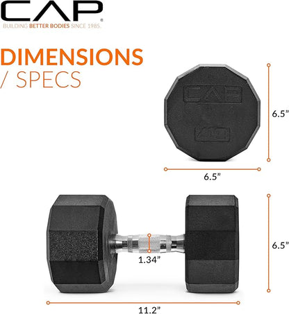 CAP Barbell Coated Hex Dumbbell Weight