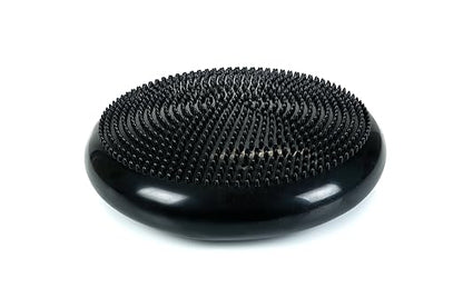 Cando-30-1870 CanDo Inflatable Balance Disc for Balance Training, Proprioception, Strengthening Lower Extremities, Posture, Back Pain, Stress Relief, Restlessness and Anxiety. Black, 14” Diameter