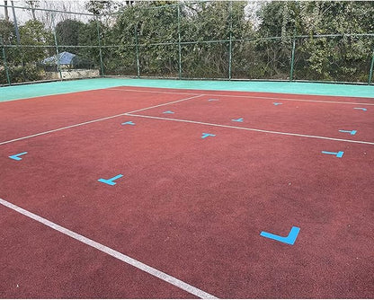 Court Lines Marker Kit Throw Down Markers Create Your Own Mini Pickleball Tennis Court (Blue T L Shape)