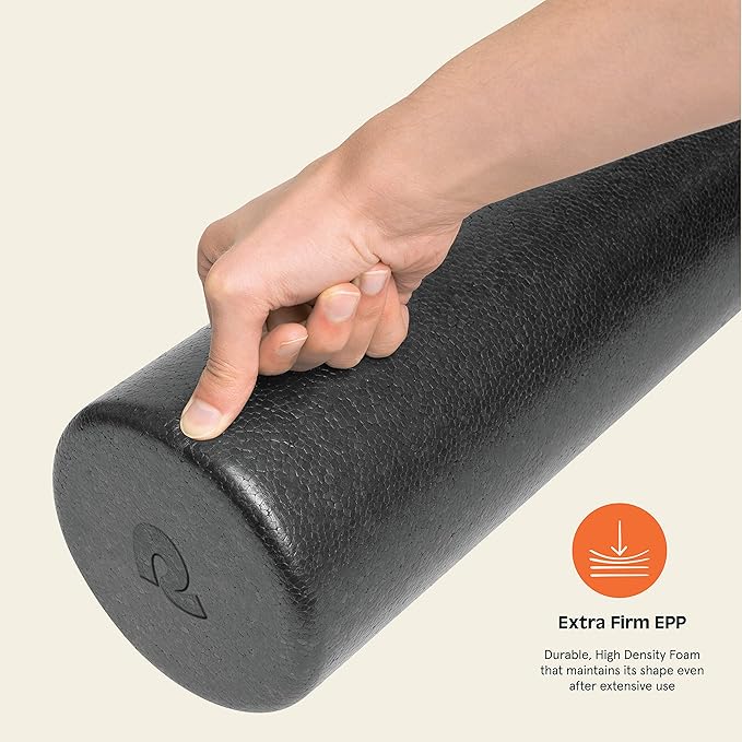 Retrospec Relief Foam Roller 18" & 36" High-Density EPP Extra Firm Round Foam Roller for Exercise, Massage Yoga, Pilates and Post Workout Muscle Recovery