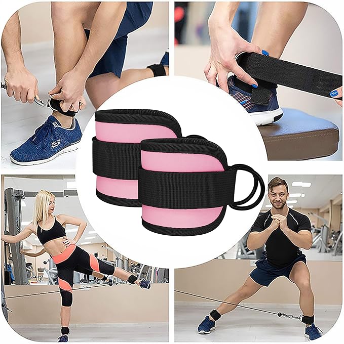 Fitness Ankle Straps for Cable Machines 2 Pack