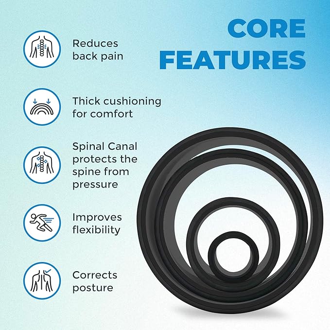 Chirp Wheel Foam Roller - Targeted Back Foam Roller for Back Pain Relief, Deep Tissue Muscle Massage, Trigger Point Round Foam Roller - High Density Foam Roller for Physical Therapy & Exercise