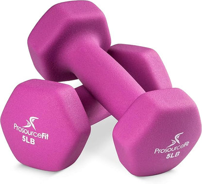 ProsourceFit Neoprene Dumbbell Coated for Non-Slip Grip, 4 lb