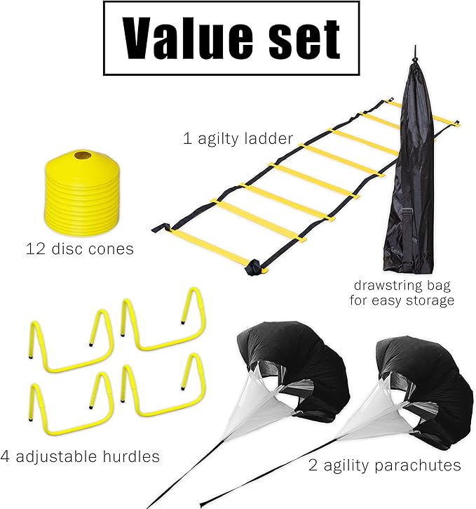 Upper Midland Products Agility Hurdles Ladder Set 2 Running