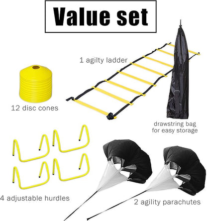 Upper Midland Products Agility Hurdles Ladder Set 2 Running