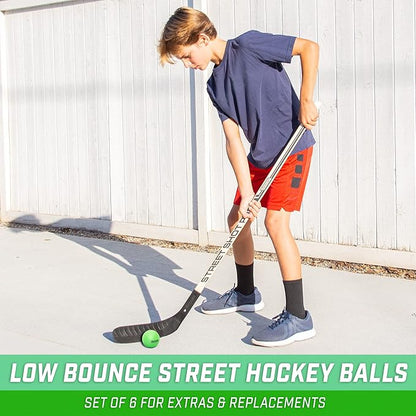 GoSports Street Hockey, Choose Between Street Hockey Goal Set with Sticks, or Street Hockey Sticks (2 Pack)